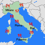 Previsione mer, 17.04. Italia