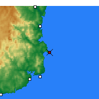 Nearby Forecast Locations - Green Cape Aws - Carta