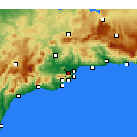 Nearby Forecast Locations - Alhaurín de la Torre - Carta