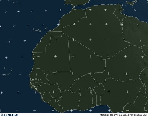 Immagine da satellite visibile Africa Ovest Sabato 27.07.2024 07:00 CEST