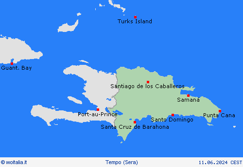 sommario Repubblica Dominicana America Centrale Carte di previsione